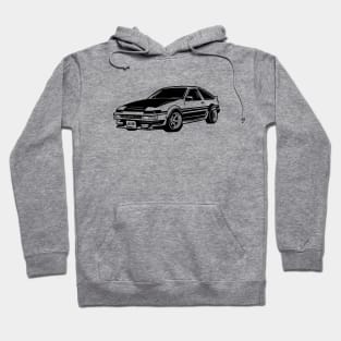 AE86 Trueno Line Art retro JDM car 90s Hoodie